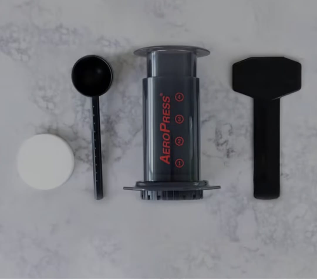 AeroPress Coffee Maker portable brewing system designed in Silicon Valley for smooth, rich, low-bitterness coffee anywhere