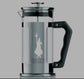 Bialetti Preziosa 8 cup Italian French press coffee maker with durable glass carafe and elegant stainless steel design