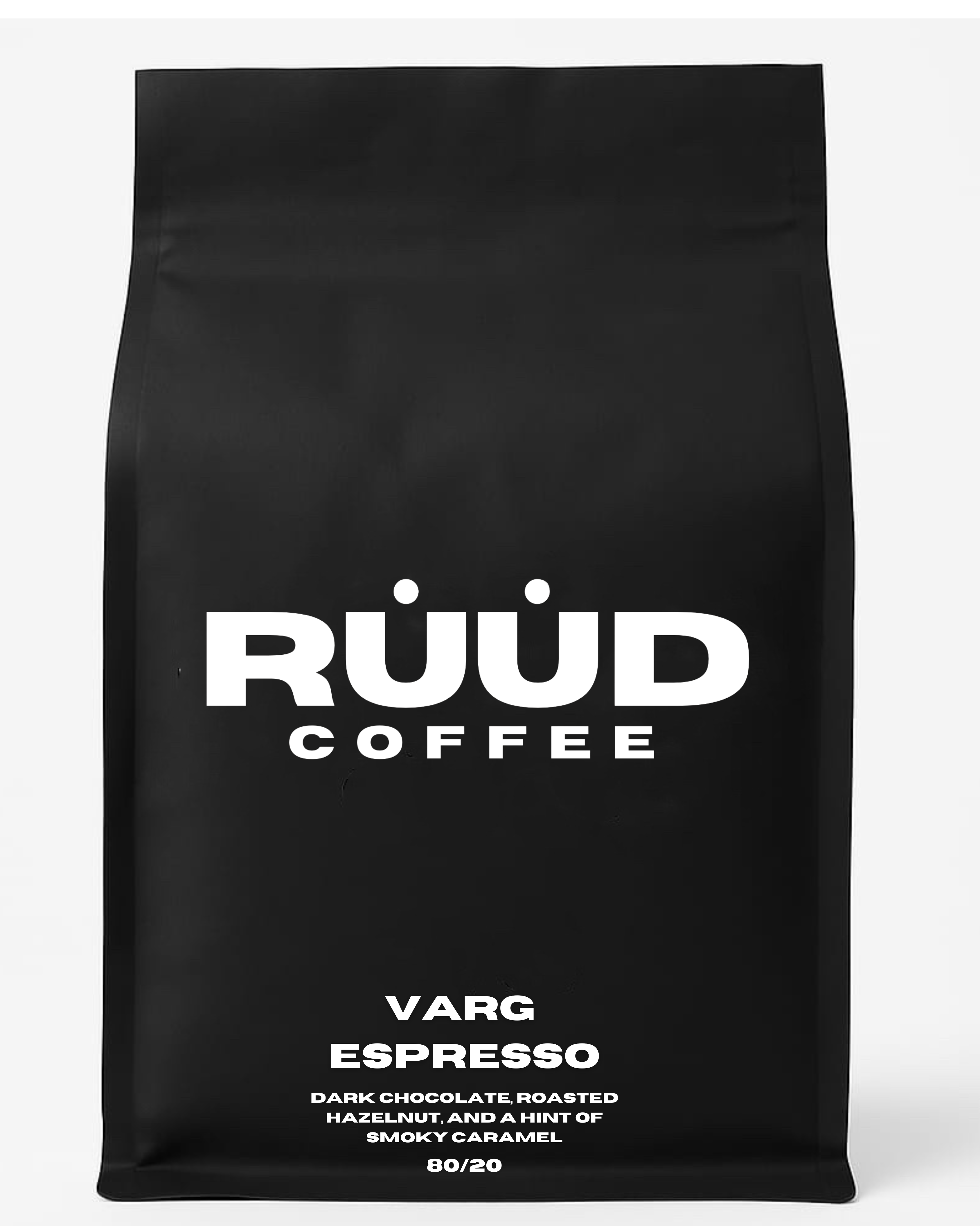 VARG Blend 80/20 dark coffee blend with Brazilian Arabica and Indian Robusta beans